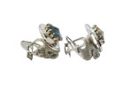 Vintage Cuff Links Mesh Wrap Cufflinks Silver Tone Men s Formal Wedding Jewelry