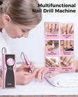 Electric Nail Drill Professional Kit  45 000 Rpm Usb Rechargeable Efile Nail    
