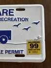1999 Delaware Surf Fishing License Plate Tag Topper Jeep Beach Resident Sticker