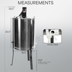 Vivo Electric 4 8 Frame Stainless Steel Honey Extractor  bee-v004e 