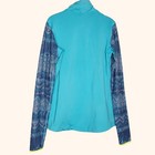 Nike Pro Womens L Hyperwarm Nordic 1 2 Zip Top Teal Thumb Holes Sports Active