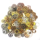 300 Gram Assorted Vintage Antique Steampunk Gears Charms Watch Cog Wheel Sets   