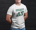 Retro Style Cfl Saskatchewan Roughriders  Printed T Shirt Sz S - 3xxl New