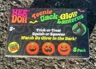 Rare htf Needoh Halloween Glow In The Dark Teenie Jack-glow Lanterns 3 Pack 