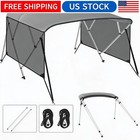 Robust 4 Bow Bimini Top For Boats - Marine Grade Pu-coated Canvas W 91 -96 