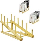 3 Pcs Wood Book Display Stand  5-tier Tabletop Bookshelf   Magazine Rack   Po   