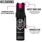 2 Police Magnum Pepper Spray  75oz Hp Pocket Clip Defense Security Protection