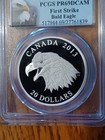 2013 Canada  20 Bald Eagle Portrait Of Power 1 Oz Fine Silver Coin With Box