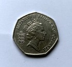 1997 Bailiwick Of Guernsey Fifty Pence Coin Freesias Circulated Free Postage