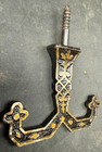 3 Victorian Eastlake Double Ceiling Hooks  New Old Stock  nos  1880   s Plant Hook