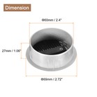 2pcs 2-3 8  60mm  Cable Hole Cover Abs Arc Desk Cable Wire Cord Grommet  Silver
