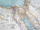 1910 Original Antique Map Of Ne Africa Egypt Saudi Arabia Sudan Ethiopia Somalia