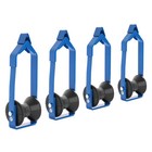 For Universal 4pcs 3 Inch Blue Steel Cable Roller Up To 3  Diameter