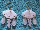 Newhavengems Handcrafted Cloud   Lightning Dangle Earrings  White Gold Tone