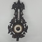 Antique Dutch Holosteric Barometer   Thermometer     Hand-carved Oak Wall Weather