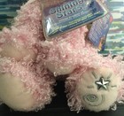 Russ Berrie Shining Stars  Poodle Plush 8    Stuffed Animal Toy Pink W bow