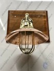Nautical Passage Lamp Brass Swan Neck Marine Wall Light With Copper Shade
