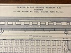 Denver   Rio Grande Western D rgw Rr Silver Coach Car Aspen Pine Blueprint Vtg