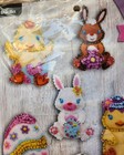 Bucilla Easter Ornament Felt Kit  New  Oversize Eggs Chick  Bunny