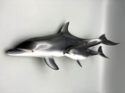 Vintage Dolphin   Young Resin Wall Hanging Plaque Signed   Dated 32cm Long
