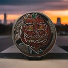 Hobo Nickel Hand Carved Original By J m Tarantula Buffalo Nickel As Pumpkinhead