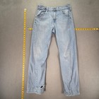 Vtg Levis Engineered Jeans Youth 14 Blue Tapered Twisted Buckle Back Fits 28x30