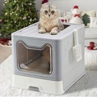 Xxl Large Cat Litter Box No Smell Pet Toilet Box Self-cleaning With Tray   Scoop