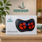 Serenity Home Shiatsu Pillow Massager With Heat     Deep Kneading Massage