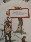 1929 Calendar Plate Columbia Chinaware  Advertises Gen Merch  Camargo Ok Boy Dog