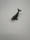 Small Metal Whale Figurine Collectible Miniature  Approx  3 In