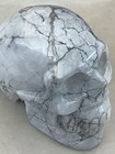 3  Natural White Howlite Carved Crystal Skull Realistic Crystal Healing  2088