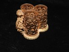 Vtg Stylebuilt Frame Co  Ornate Filagree 3-tube Lipstick Holder - Fleur De Lis