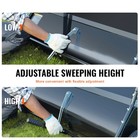 50  Tow Behind Lawn Sweeper 26 Cu  Ft  Leaf   Grass Collector Adjustable Height