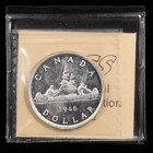 1946  1 Iccs Ms63  cameo   2x Hp  Blast White Canada Silver Dollar Uncirculated