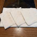 Vintage 3 Cut Out Embroidered Pillowcases   Queen Size Flat Sheet Floral Scallop