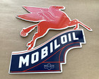 Vintage Large 17 5x16  Mobiloil Mobilgas Pegasus Gas Porcelain Motor Oil Sign