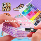 Bedazzling Kit 40000pcs 40 Colors Resin Jelly Rhinestones  Multicolor 3mm Flatba