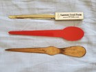 Three Vintage Letter Openers  Advertising  Plastic  Brass  Steel  Free Shipping 