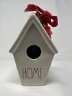 Rae Dunn  home  Birdhouse Ceramic 9  Tall Christmas Pinecone White W  Ribbon