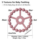 3 Pack Ring Teether Baby Infant Toys  Silicone Teething Ring Toys For Babies 0-6