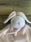 Angel Dear Pink   White Bunny Security Blanket Baby Lovey Closed Eyes Sleeping