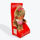 2020- 8  Large Monchhichi Doll Classic Girl With Pink Bib Authentic Monkey Plush