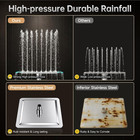 All Metal Shower Head With Handheld  Luxurious Square Spa-like Double Rain Showe