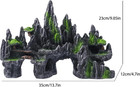 Large Fish Tank Decorations - Mountain View Aquarium Ornament With Tree House Ca