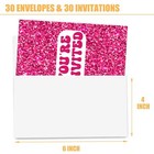 Pink Glitter Birthday Invitation Card For Girls Let s Go Party Birthday Invit   