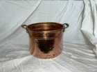 Large Antique Hand Hammered Copper Pot Cut Cramp Seam Hand 3 Liter 3l