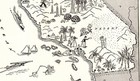 1950s Vintage California State Map Animated California Picture Map Bw 2485