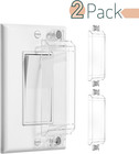 Bates Magnetic Light Switch Guard  2 Pack  Clear  Child Proof Cover  Lock  Wall