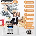 Wireless Intercom System 5300ft Range Full Duplex Hands Free Home Office 4 Pack