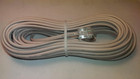 25 Feet Ivory Phone Telephone Extension Cord Cable Line Wire With Standard Rj-11